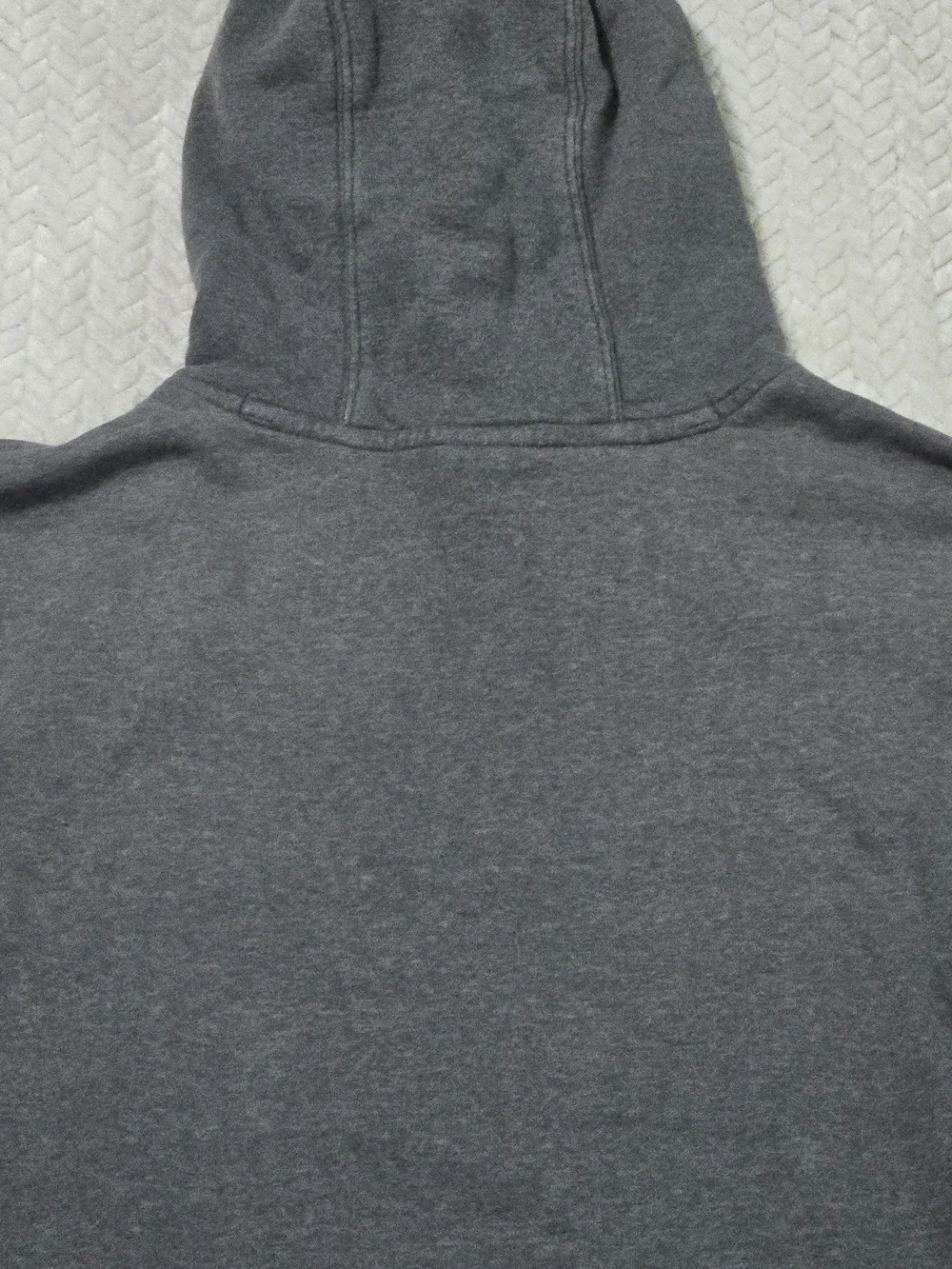 Nike Men's Gray Pullover Hoodie XL Solid Fleece Cotton Blend Logo Pockets *Read